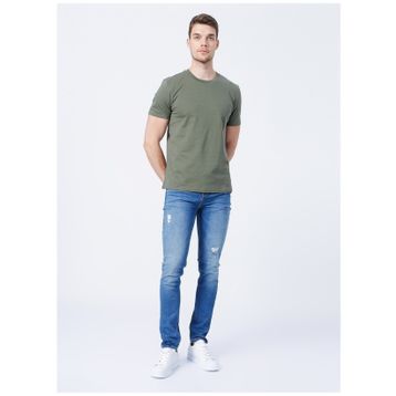 Fabrika 5156 Düşük Bel Slim Fit Düz Mavi Erkek Denim Pantolon