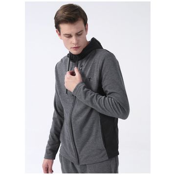 Fabrika Artus Sports Kapüşon Yaka Düz Gri Erkek Sweatmont
