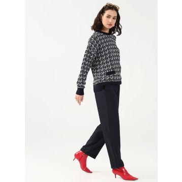 Fabrika Comfort CM-DAFNE Lastikli Bel Basic Lacivert Kadın Pantolon