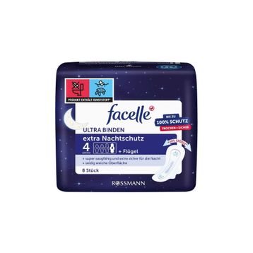 Facelle Kanatlı Extra Gece Koruyucu 8'li Ultra Ped