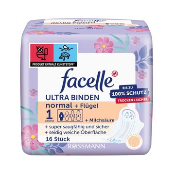 Facelle Ultra Kanatlı Normal Laktik Asit 16'lı Ped