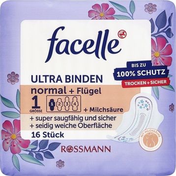 Facelle Ultra Kanatlı Normal Laktik Asit 16'lı Ped