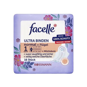 Facelle Ultra Kanatlı Normal Laktik Asit 16'lı Ped
