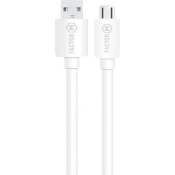Factor-M FM-2415M 2.4A 1.5 m Micro Beyaz Data Kablo