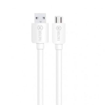 Factor-M FM-2415M 2.4A 1.5 m Micro Beyaz Data Kablo