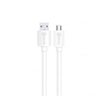 Factor-M Micro 2.4A 1 mt Beyaz Data ve Şarj Kablo