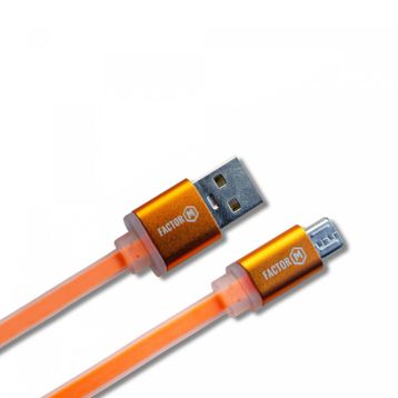 Factor-M Micro 3a 1.20 m Turuncu Data ve Şarj Kablo
