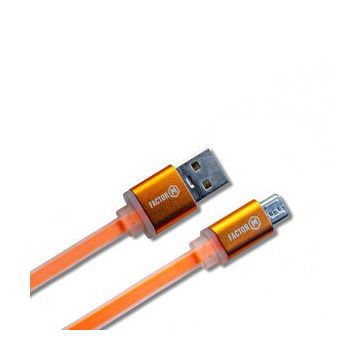Factor-M Micro 3a 1.20 m Turuncu Data ve Şarj Kablo