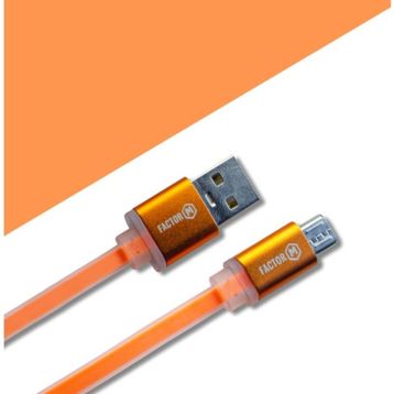 Factor-M Micro 3a 1.20 m Turuncu Data ve Şarj Kablo