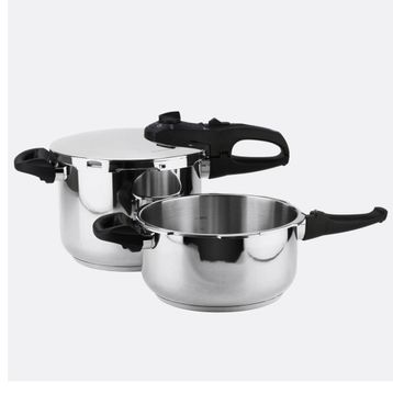 Fagor Duo 4+6 lt Gri Düdüklü Tencere