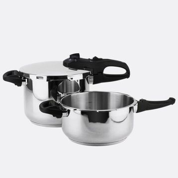 Fagor Duo 4+6 lt Gümüş Düdüklü Tencere