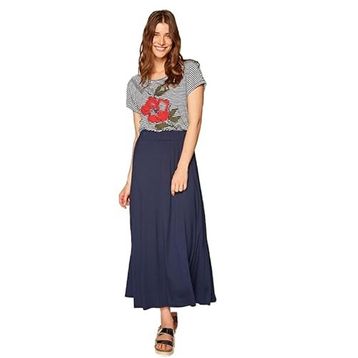 Faik Sönmez 00037 Lacivert Maxi Boy Comfort Kadın Etek