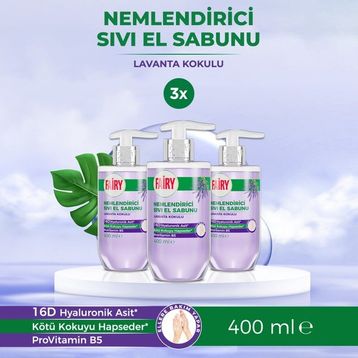 Fairy Lavanta 400 ml Nemlendirici Sıvı Sabun (3 adet)