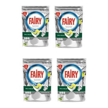 Fairy Platinum Hepsi Bir Arada 50'lı Bulaşık Makinesi Kapsülü (4 adet)
