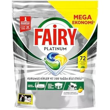 Fairy Platinum Limon 72 Tablet Bulaşık Makinesi Deterjanı