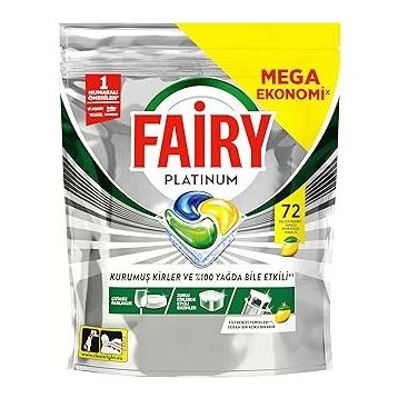 Fairy Platinum Limon 72 Tablet Bulaşık Makinesi Deterjanı