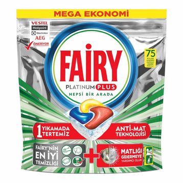 Fairy Platinum Plus Hepsi Bir Arada 75 Adet Bulaşık Makinesi Tableti
