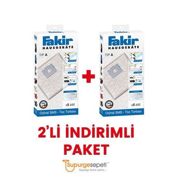 Fakir A Tipi 5'li Elektirik Süpürgesi Torbası