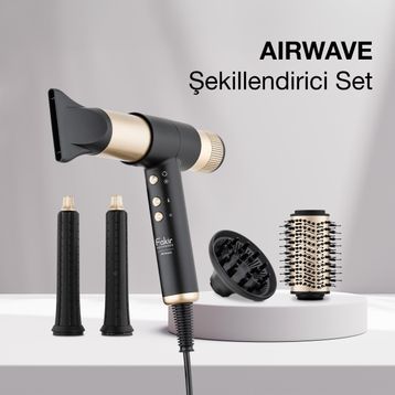 Fakir Airwave 5in1 Gold Saç Şekillendirme Seti