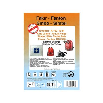 Fakir Bez 10 Adet Süpürge Torbası