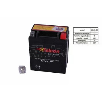 Falcon 12N7A-BS 12 V 7 Ah Kuru Akü
