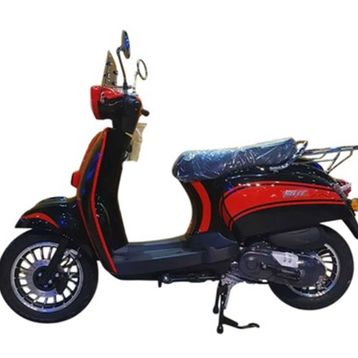 Falcon Turtle 50 Siyah Kırmızı Benzinli Scooter