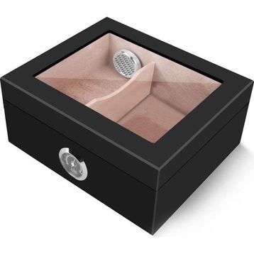 Falconetti RC44 Siyah Camlı Humidor Puro Kutusu