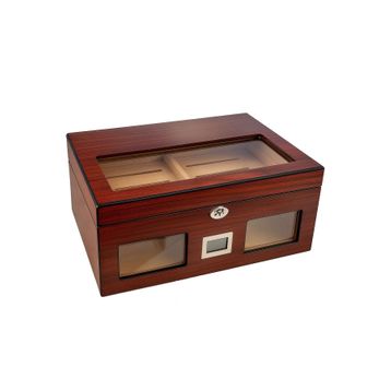 Falconetti RC59KR Bordo 2 Katlı Camlı Dijital Humidor Puro Kutusu