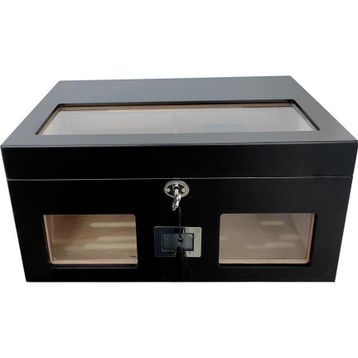 Falconetti RC59SY Siyah 2 Katlı Camlı Dijital Humidor Puro Kutusu