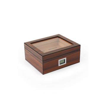 Falconetti RD05X Kahverengi 2 Katlı Camlı Dijital Humidor Puro Kutusu