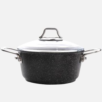 Falez Black Line 20 cm Derin Granit Tencere