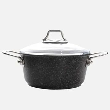 FALEZ Black Line 24cm Granit Tek Basık Tencere