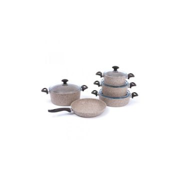 FALEZ Creamy Granitec 9 Parça Granit Set