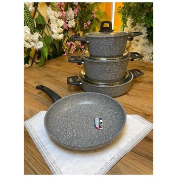 Falez EFS1005 Efes 6 Parça Granit Gri Tencere Seti