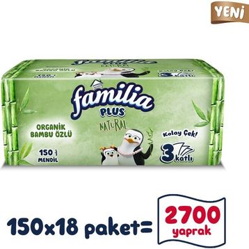 Familia 150'li Plus Natural Çek Al Mendil (9 adet)