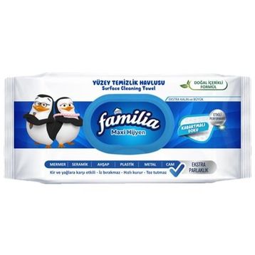 Familia Maxi Hijyen Kabartma Doku Plastik Kapaklı 96 Yaprak Yüzey Temizlik Havlusu
