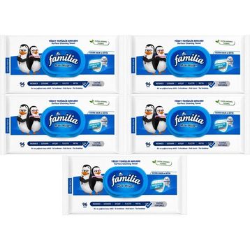 Familia Maxi Hijyen Kabartma Doku Plastik Kapaklı 96 Yaprak Yüzey Temizlik Havlusu