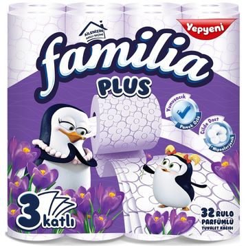 Familia Plus 3 Katlı 32 Li Paket Sihirli Çiçekler Parfümlü Tuvalet Kağıdı