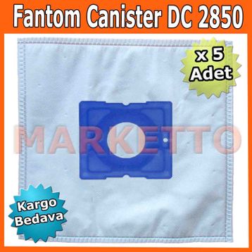 Fantom Canister DC 2850 5 Adet Uyumlu Süpürge Toz Torba