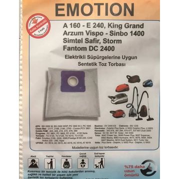 Fantom DC 2400 20 li Süpürge Toz Torbası