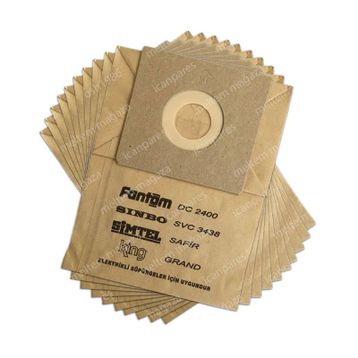 Fantom DC 3000 10 Adet Uyumlu Süpürge Toz Torbası