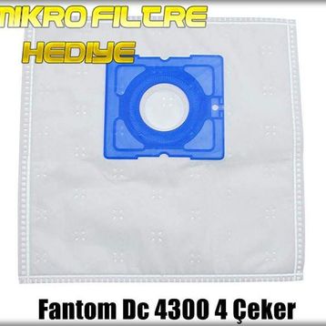 Fantom DC 4300 4 Çeker Kızağı Uyumlu Süpürge Toz Torbası