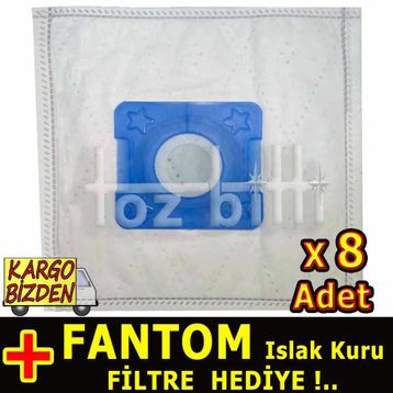 Fantom Islak Kuru Filtre Uyumlu Süpürge Toz Torbası