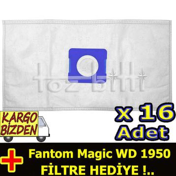 Fantom Magic WD 1950 Uyumlu Süpürge Toz Torbası