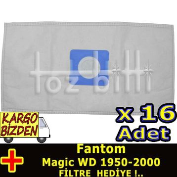 Fantom Magic WD 1950 Uyumlu Süpürge Toz Torbası
