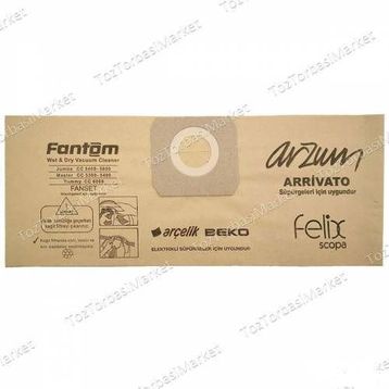 Fantom Magic WF 4000 Kağıt 20 Adet Uyumlu Süpürge Toz Torbası