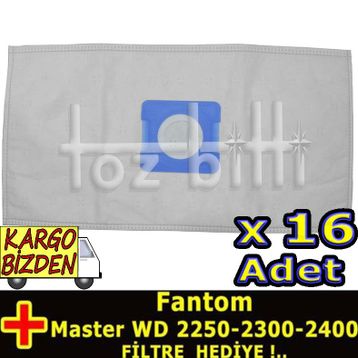 Fantom Master WD 2250 Uyumlu Süpürge Toz Torbası