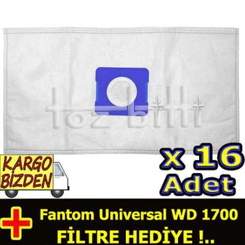 Fantom Universal WD 1700 Uyumlu Süpürge Toz Torbası
