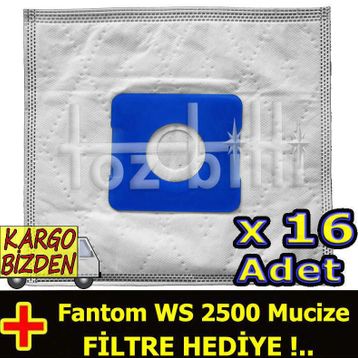 Fantom WS 2500 Mucize Uyumlu Süpürge Toz Torbası