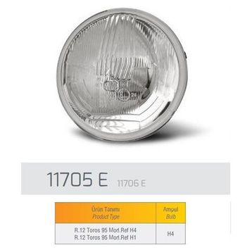 Farba 11705E H4 R12 Toros Çerçevesiz Far Dış Reflektörü